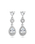 Zilver Gerhodineerd Oorhangers Zirkonia Halo 1337815 - PansiteNederland.nl