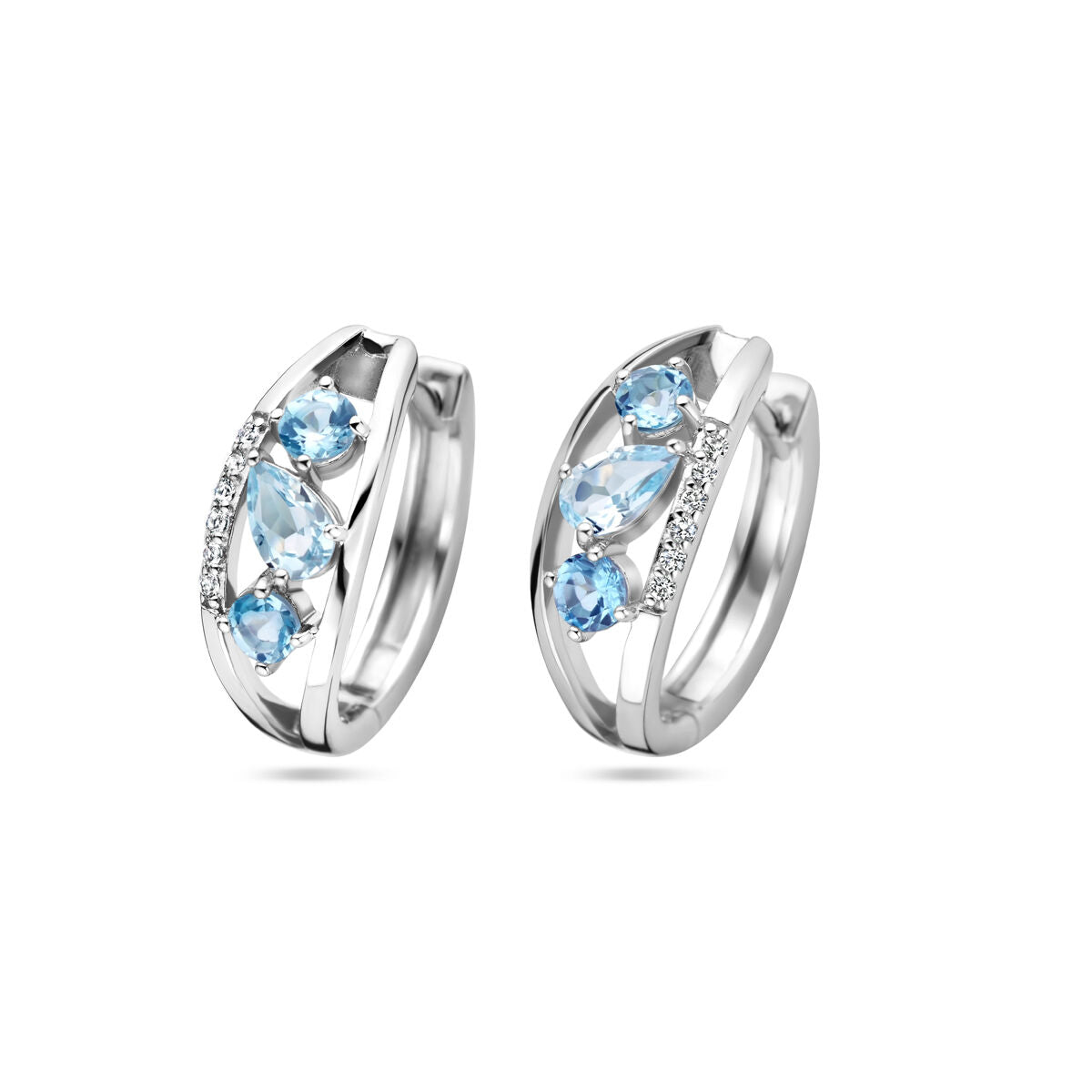 Fantasy Collection Oorbellen topaas zilver