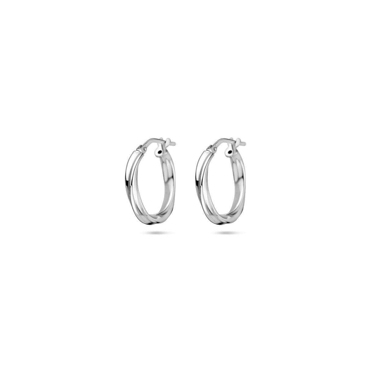 Fantasy Collection Oorbellen gedraaid 2,0 mm zilver