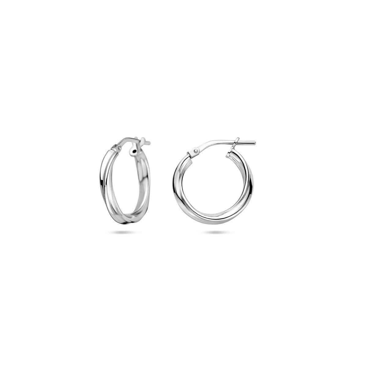 Fantasy Collection Oorbellen gedraaid 2,0 mm zilver