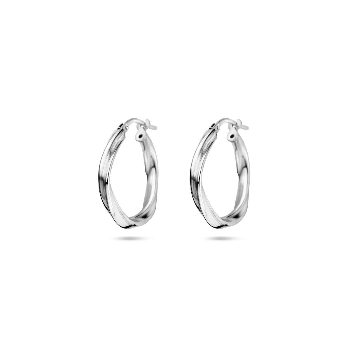 Fantasy Collection Oorbellen gedraaid 2,0 mm zilver