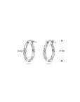 Zilver Gerhodineerd Oorringen Gediamanteerd 2,0 MM 1337973 - PansiteNederland.nl