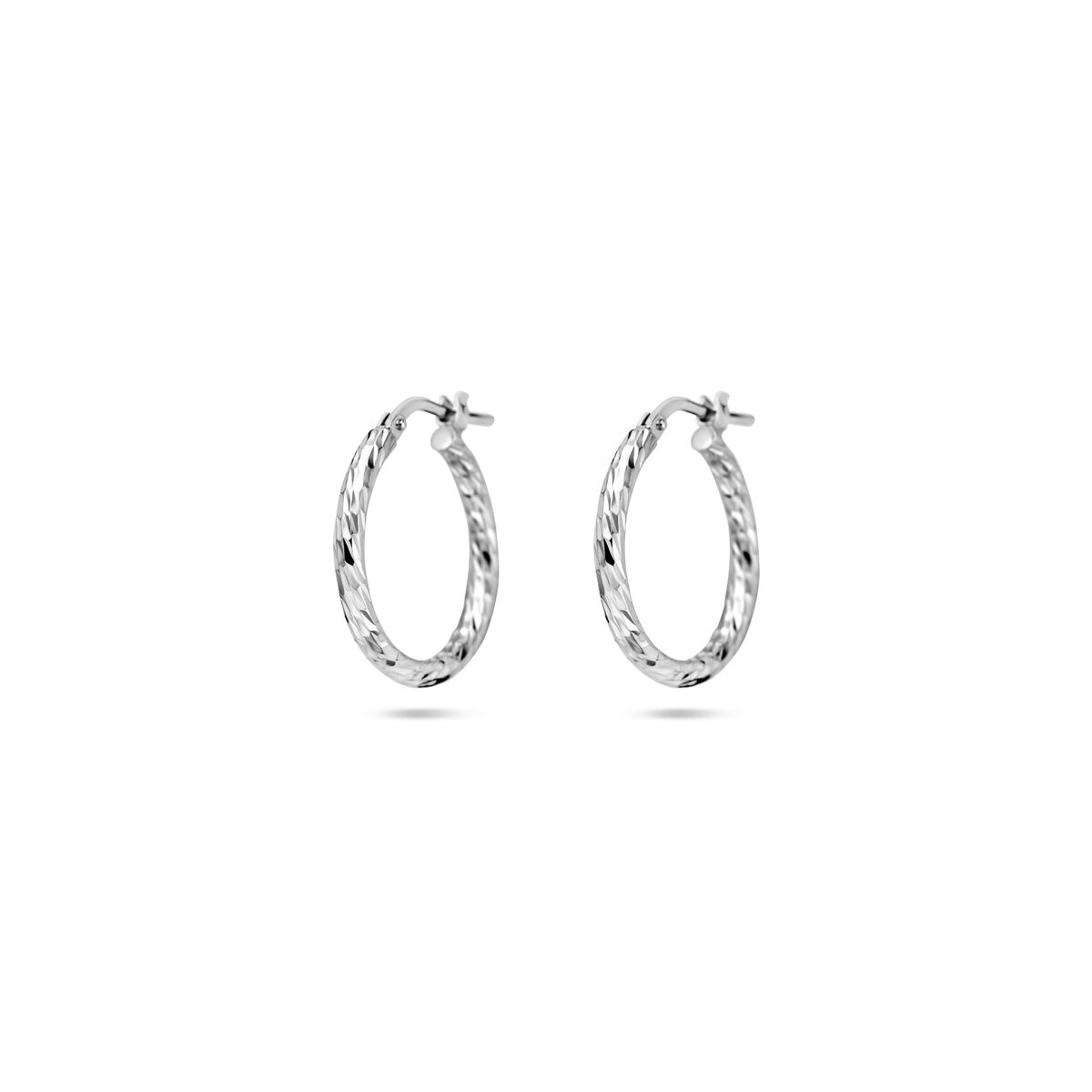 Fantasy Collection Oorbellen gediamanteerd 2,0 mm zilver