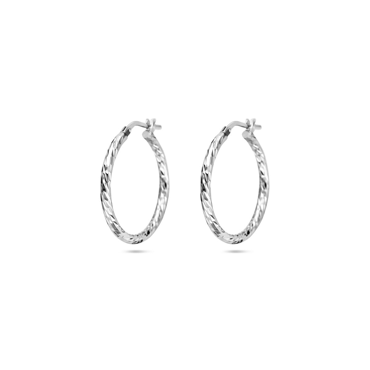 Fantasy Collection Oorbellen gediamanteerd 2,0 mm zilver