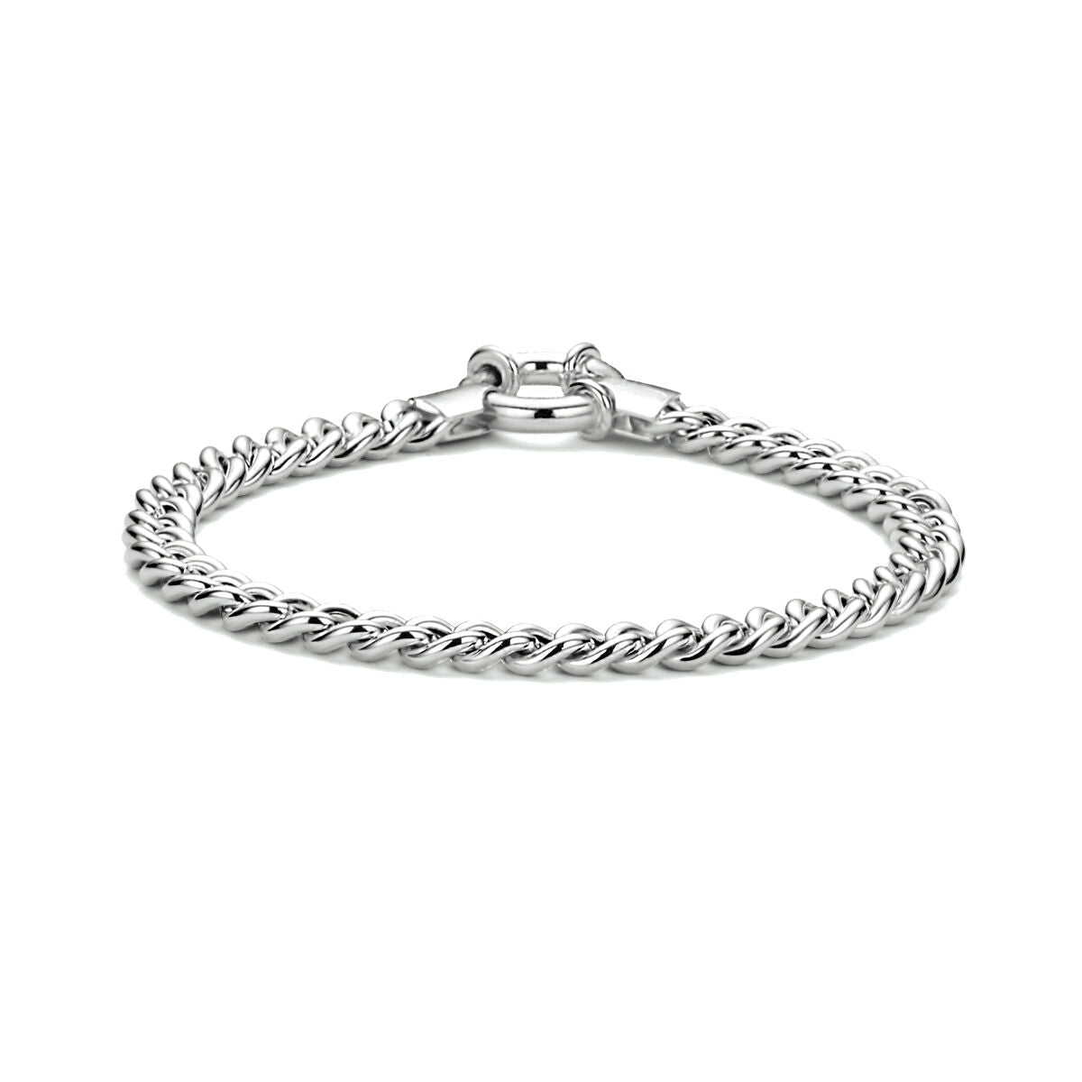 Fantasy Collection Armband gourmette 5,8 mm 19 cm met groot veerslot zilver