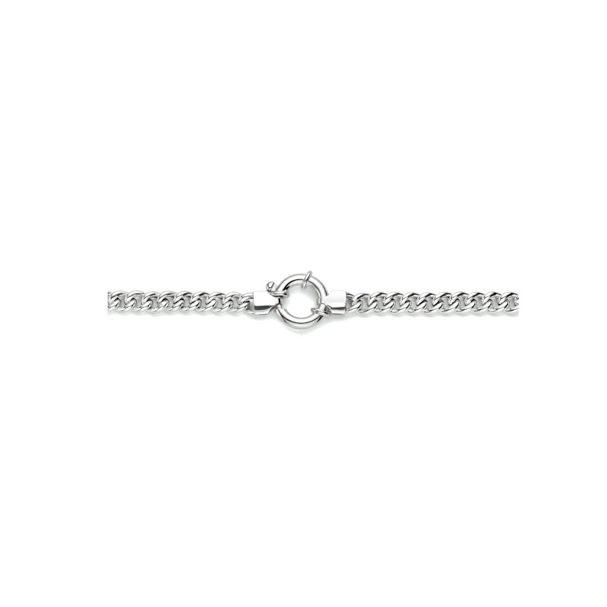 Fantasy Collection Collier gourmette 5,8 mm 45 cm met groot veerslot zilver