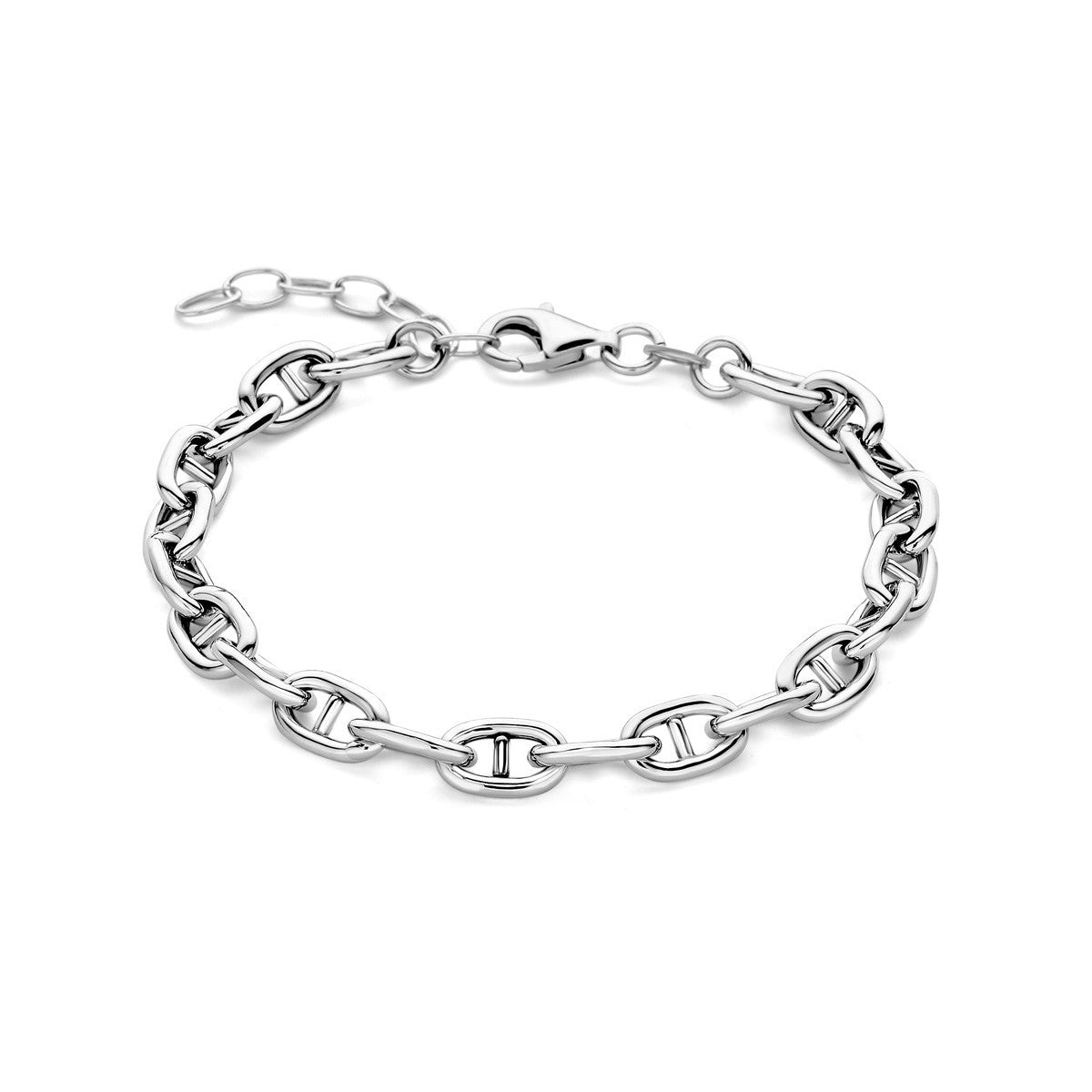 Fantasy Collection Armband marine ronde buis 6,0 mm 16 + 3 cm zilver