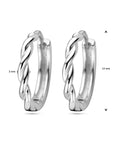 Zilveren klapoorringen gedraaide buis 1338052 - PansiteNederland.nl