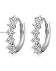 Zilver Gerhodineerd Klapoorringen Zirkonia 1338053 - PansiteNederland.nl