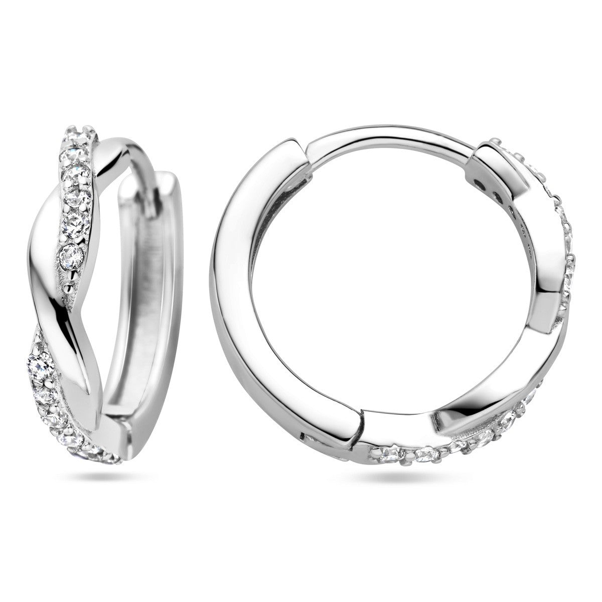 Fantasy Collection Oorbellen zirkonia zilver