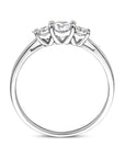 Gerhodineerd Zilver Ring Trilogie Met Zirkonia 1338056 - PansiteNederland.nl