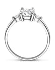 Gerhodineerd Zilver Ring Trilogie Met Zirkonia 1338076 - PansiteNederland.nl