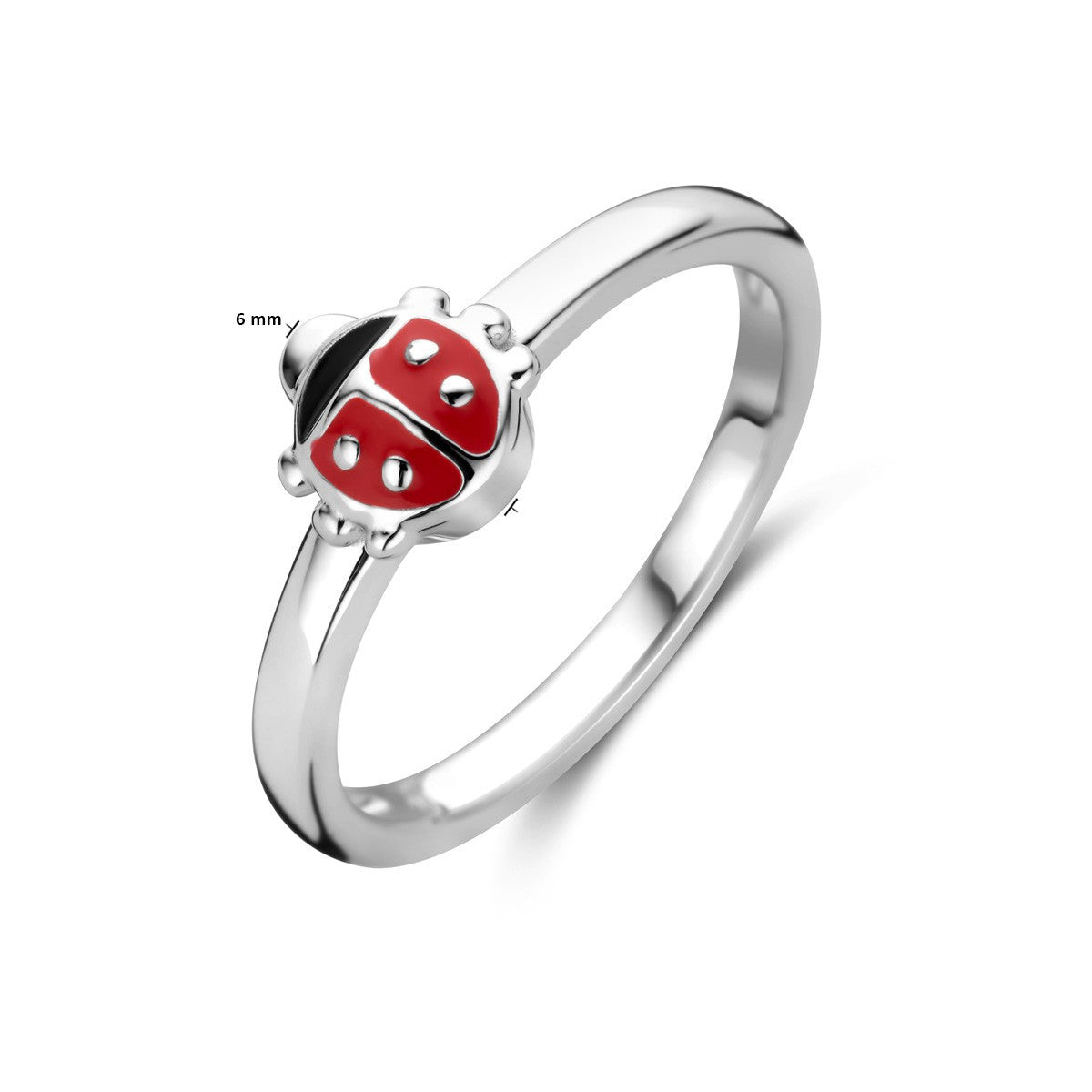 Fantasy Collection Ring lieveheersbeestje emaille zilver