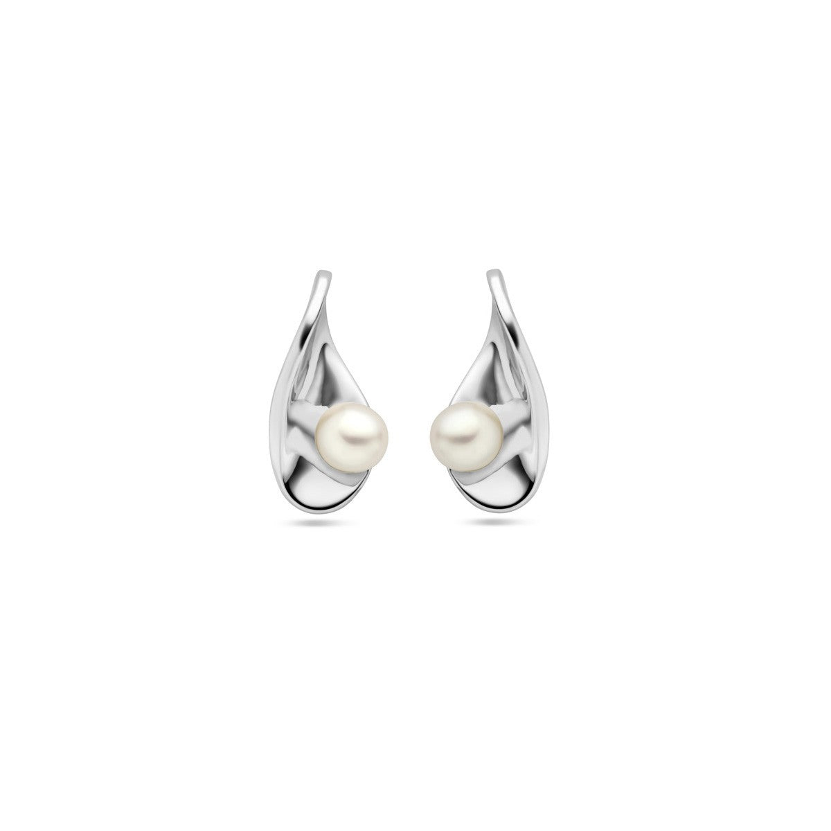 Fantasy Collection Oorbellen parel zilver
