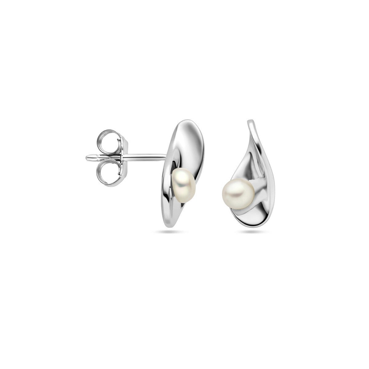 Fantasy Collection Oorbellen parel zilver
