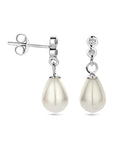 Zilver Gerhodineerd Oorhangers Parel Zirkonia 1338116 - PansiteNederland.nl