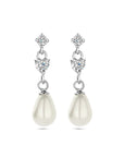 Zilver Gerhodineerd Oorhangers Parel Zirkonia 1338117 - PansiteNederland.nl