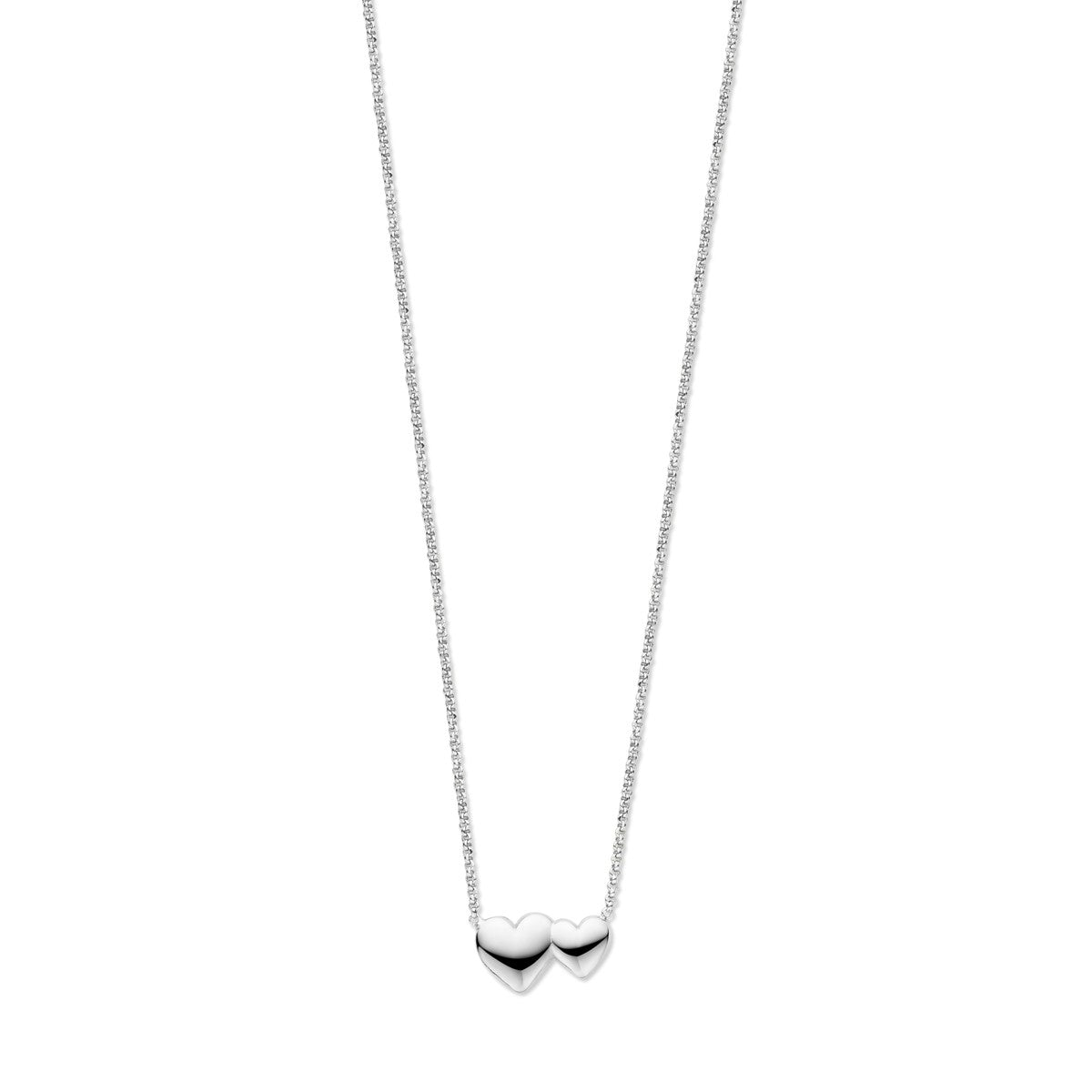 Fantasy Collection Collier hartjes 41 + 4 cm zilver