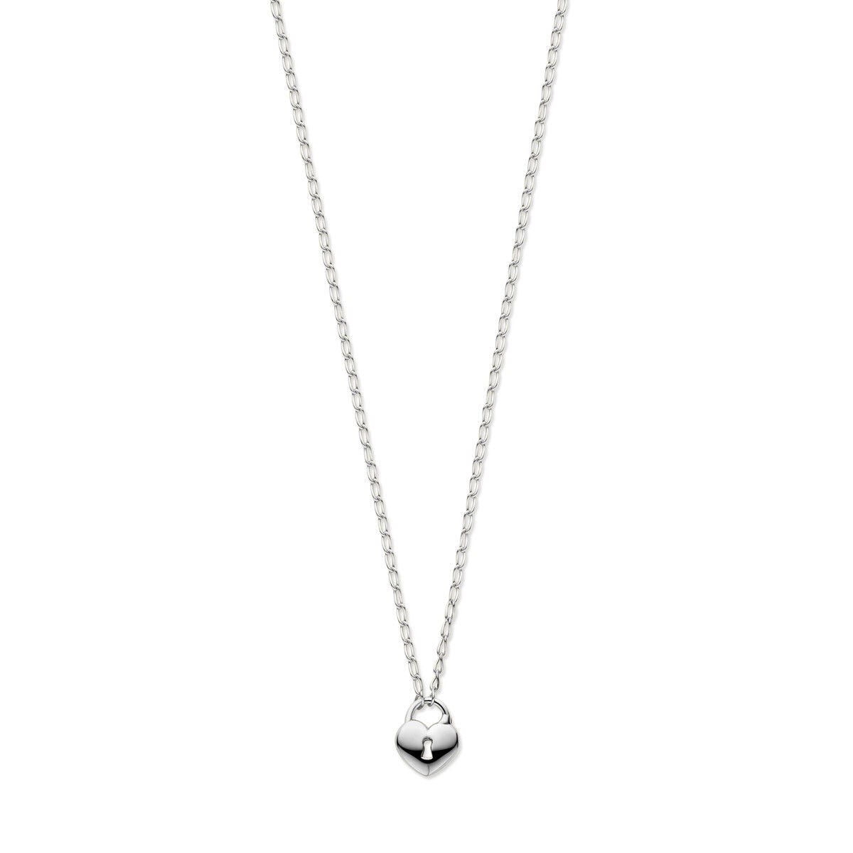 Fantasy Collection Collier hart en slot 41 + 4 cm zilver