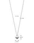 zilver gerhodineerd collier hart en slot 41 + 4 cm 1338191 - PansiteNederland.nl