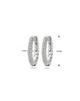 Zilver Gerhodineerd Klapoorringen Zirkonia 1338237 - PansiteNederland.nl