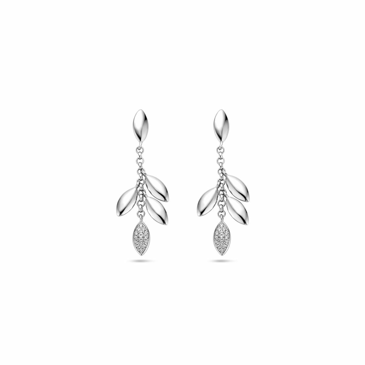 Fantasy Collection Hangende oorbellen zirkonia zilver