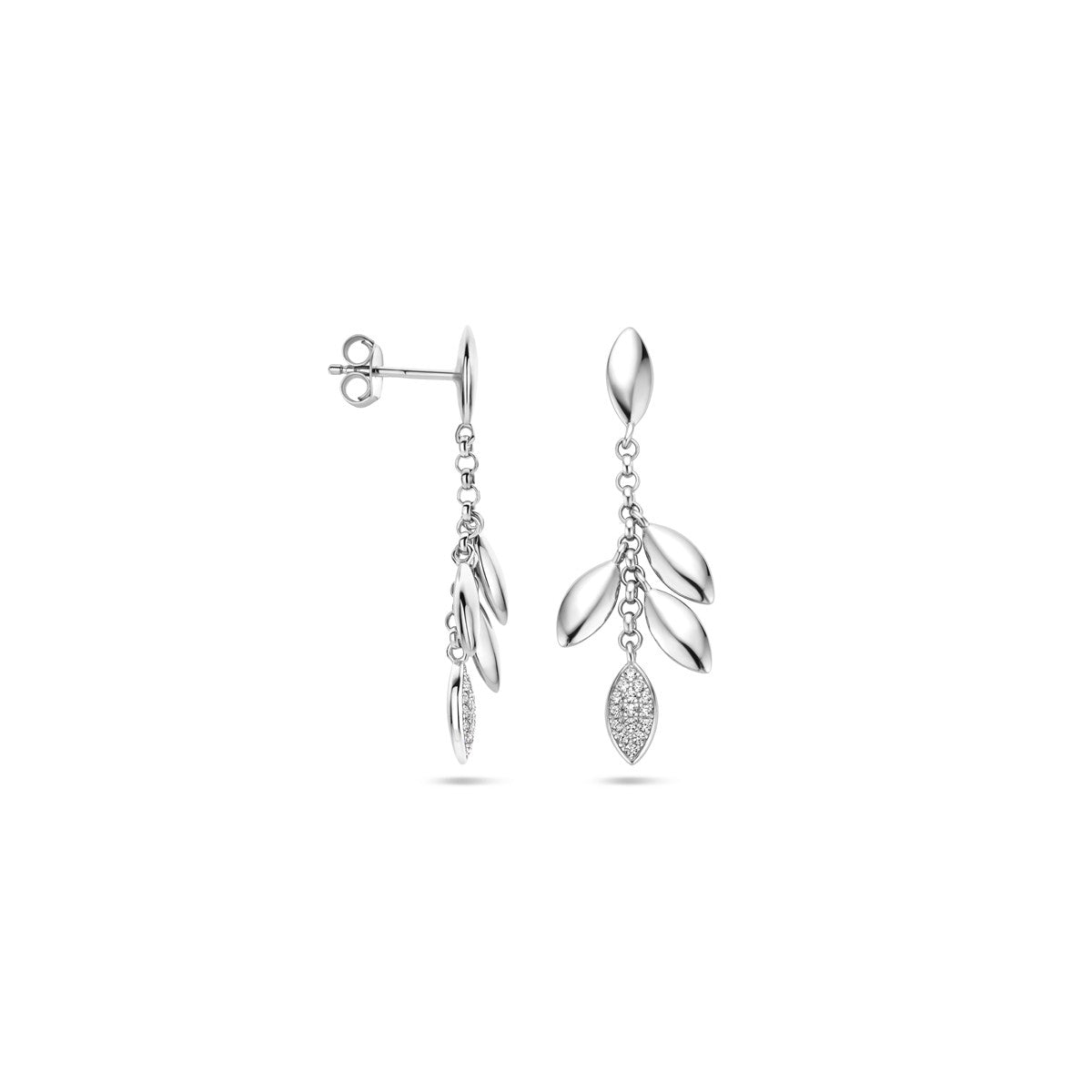 Fantasy Collection Hangende oorbellen zirkonia zilver