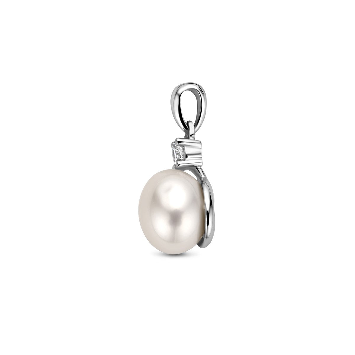 Fantasy Collection Hanger zirkonia en parel zilver