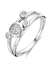 Gerhodineerd Zilver Ring Met Zirkonia 1338284 - PansiteNederland.nl