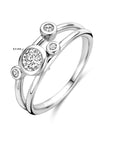 Gerhodineerd Zilver Ring Met Zirkonia 1338284 - PansiteNederland.nl
