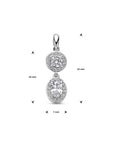 zilver gerhodineerd hanger zirkonia halo 1338298 - PansiteNederland.nl