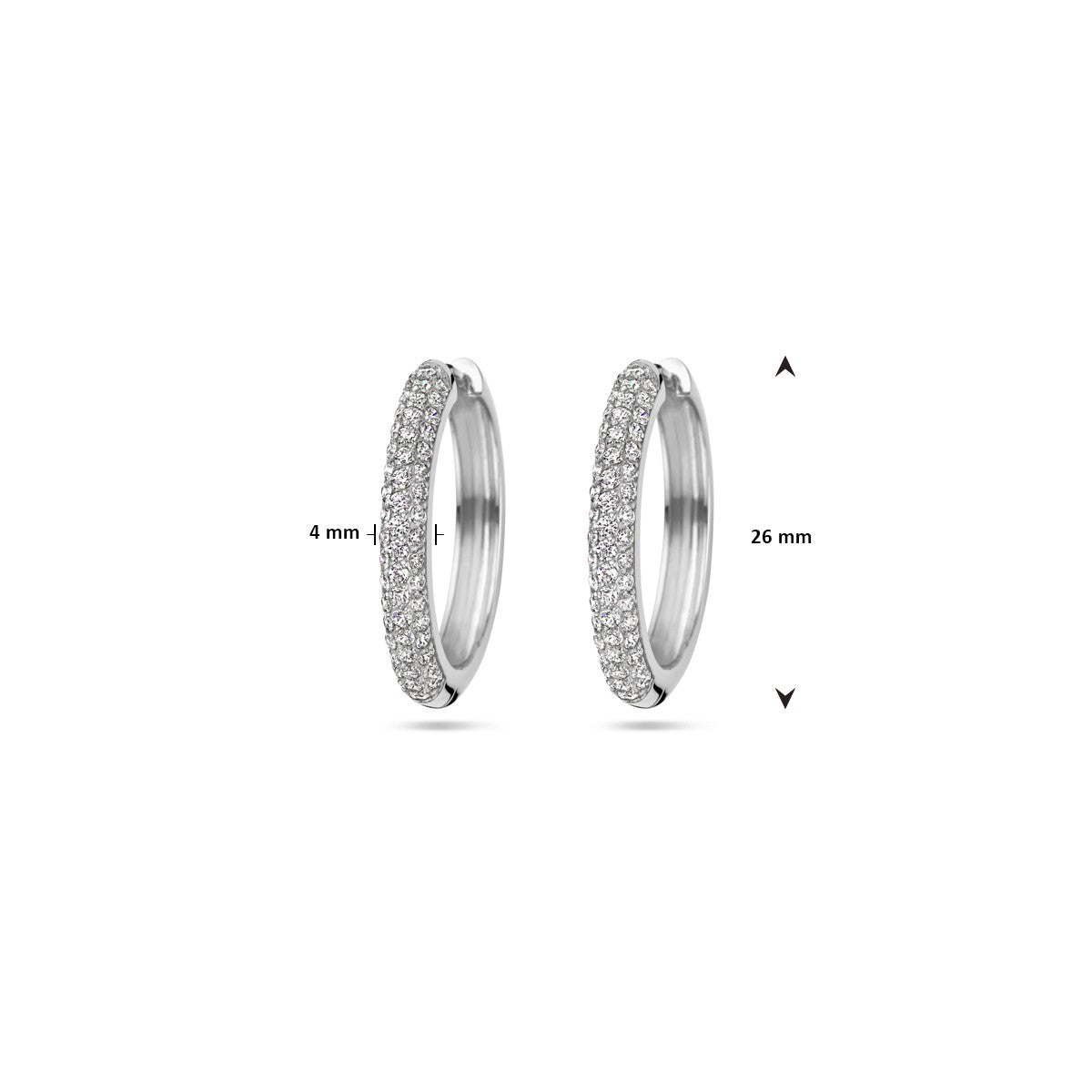 Fantasy Collection Oorbellen zirkonia zilver