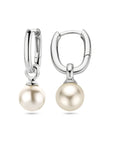 Zilver Gerhodineerd Oorringen Synth. Parel 1338327 - PansiteNederland.nl
