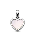 zilver gerhodineerd hanger parelmoer hart 1338341 - PansiteNederland.nl