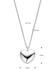 zilver gerhodineerd collier hart 1,5 mm 42 + 5 cm 1338358 - PansiteNederland.nl