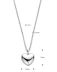 zilver gerhodineerd collier hart 1,5 mm 40 + 5 cm 1338359 - PansiteNederland.nl