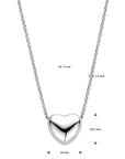 zilver gerhodineerd collier hart 1,5 mm 42 + 5 cm 1338360 - PansiteNederland.nl