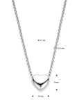 zilver gerhodineerd collier hart 1,5 mm 40 + 5 cm 1338361 - PansiteNederland.nl
