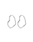Zilver Gerhodineerd Oorringen Hart 1338379 - PansiteNederland.nl