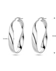 Zilver Gerhodineerd Oorringen Gedraaid 1338398 - PansiteNederland.nl