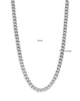 Zilver gerhodineerd collier gedraaid 7,5 mm 45 cm 1338439 - PansiteNederland.nl
