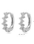 Zilver Gerhodineerd Klapoorringen Zirkonia 1338453 - PansiteNederland.nl
