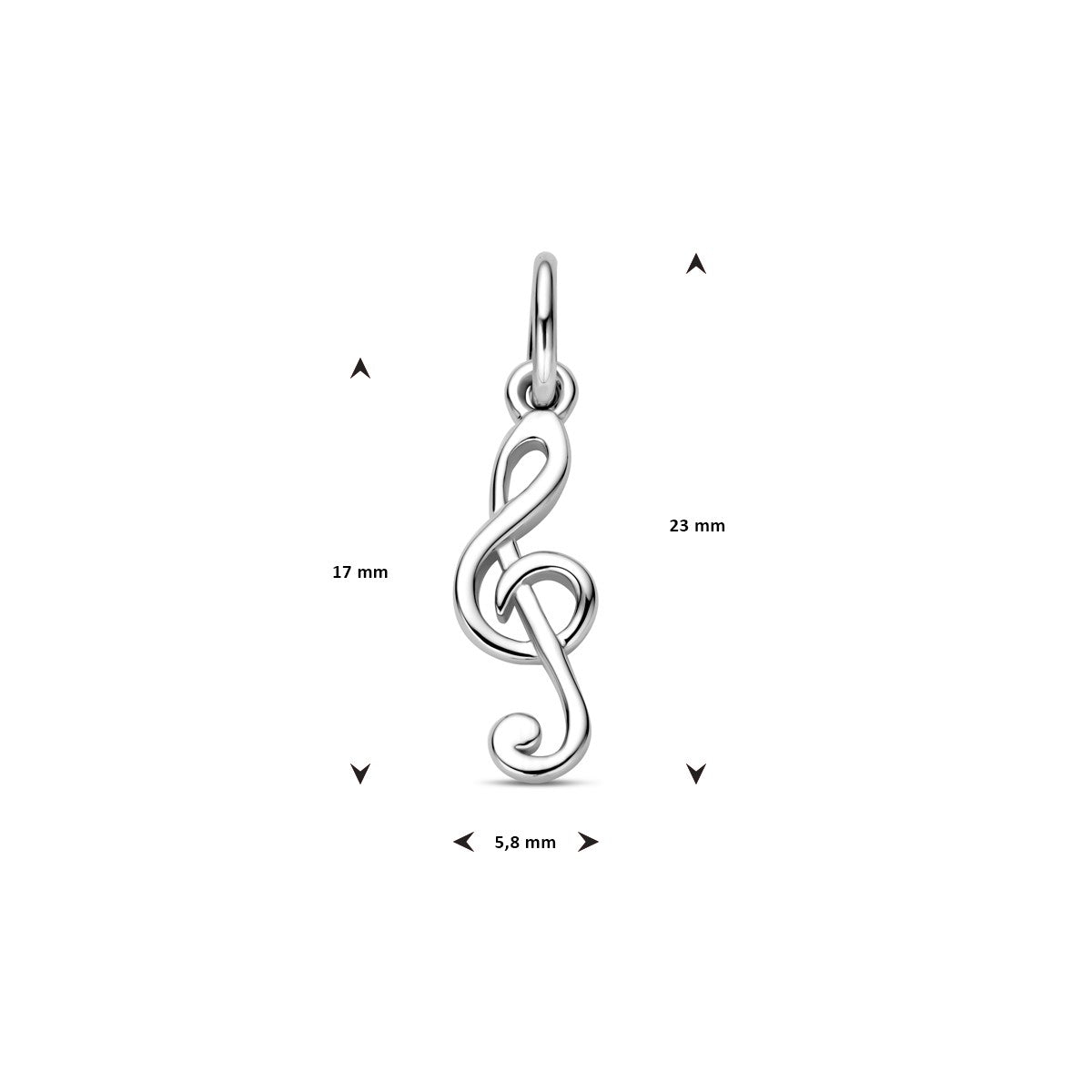 Fantasy Collection Hanger muzieknoot zilver