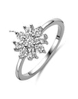 Gerhodineerd Zilver Ring Bloem Met Zirkonia 1338460 - PansiteNederland.nl