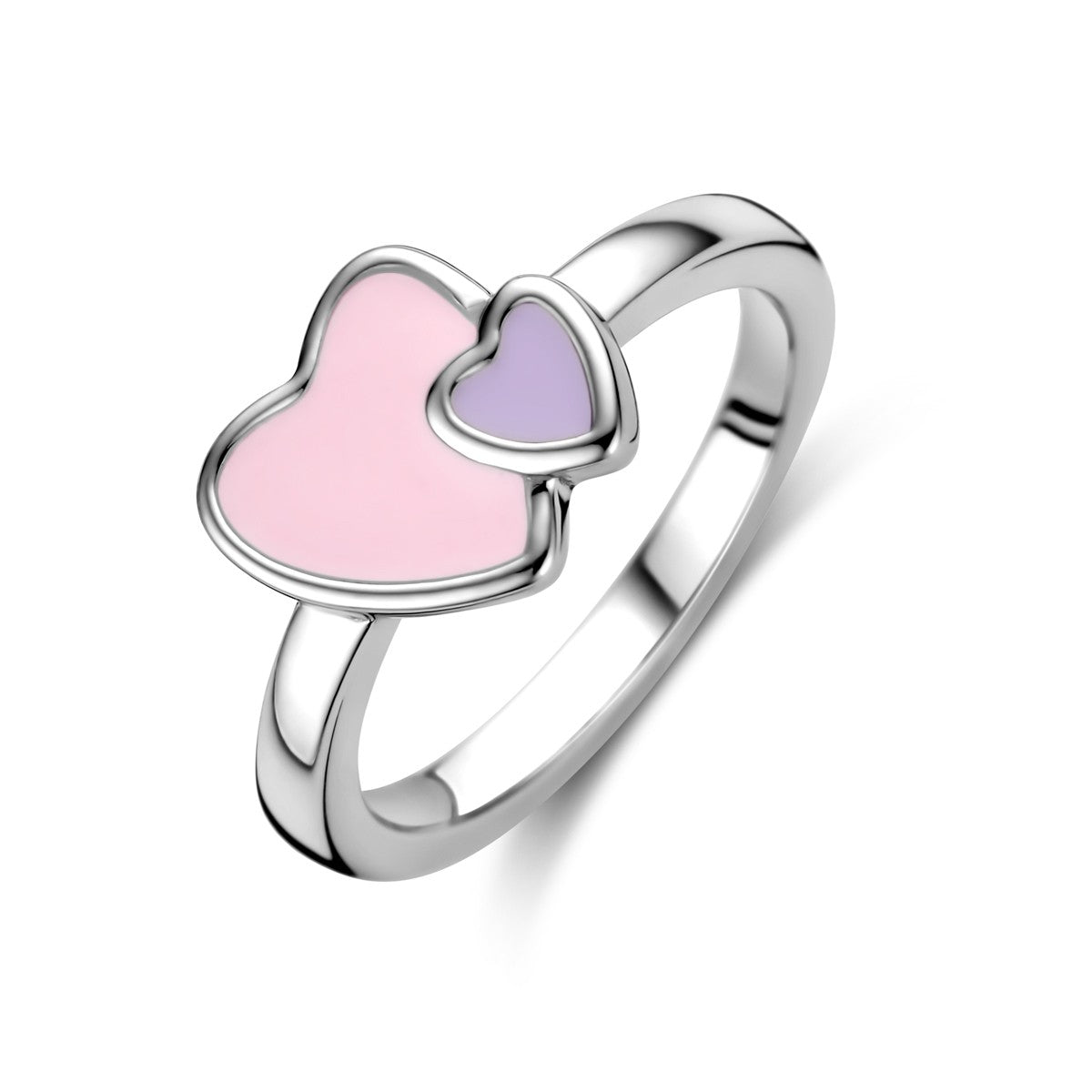 Fantasy Collection Ring emaille hartjes zilver