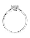 Gerhodineerd Zilver Ring Hart Met Zirkonia 1338494 - PansiteNederland.nl