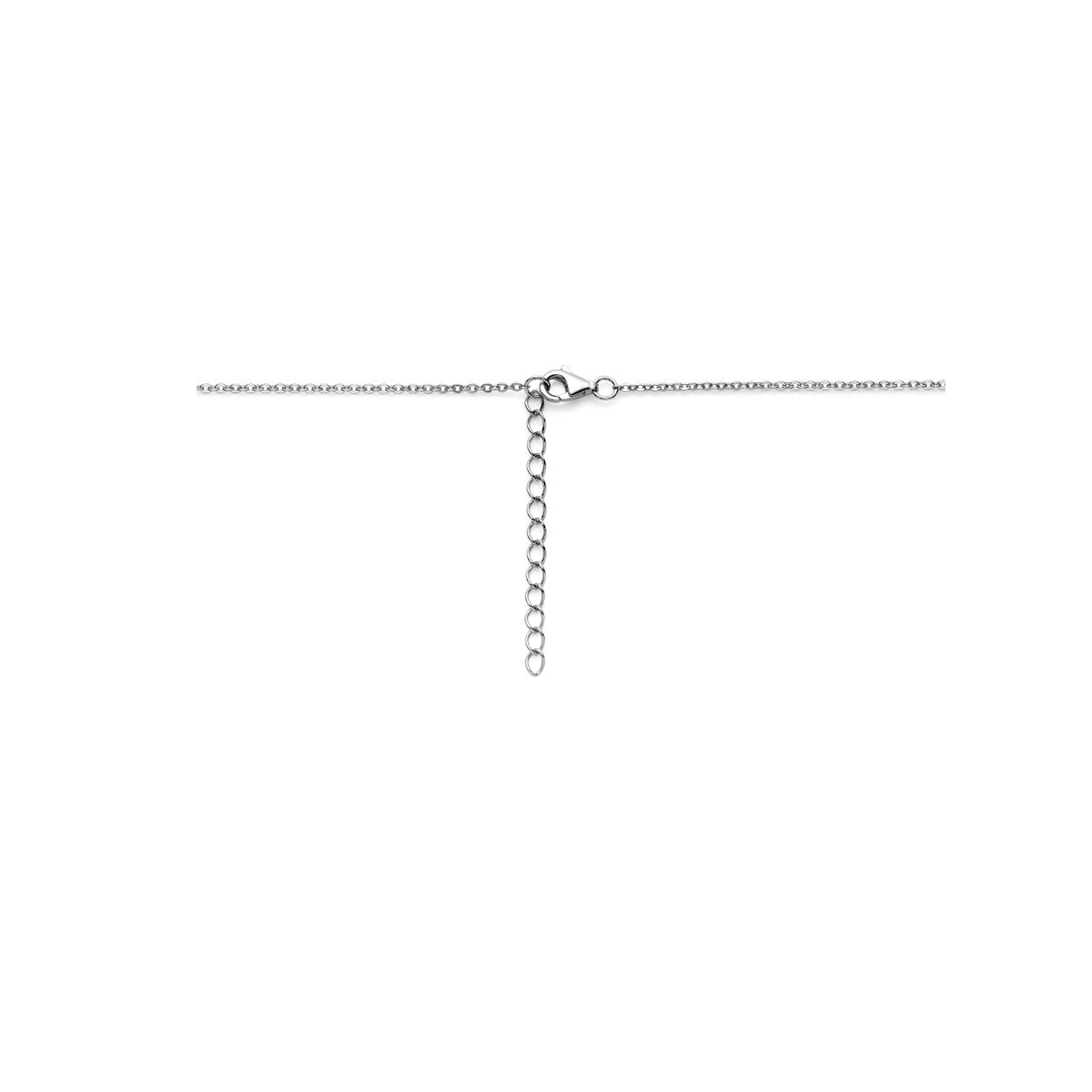 Fantasy Collection Collier emaille hartjes 36 + 4 cm zilver