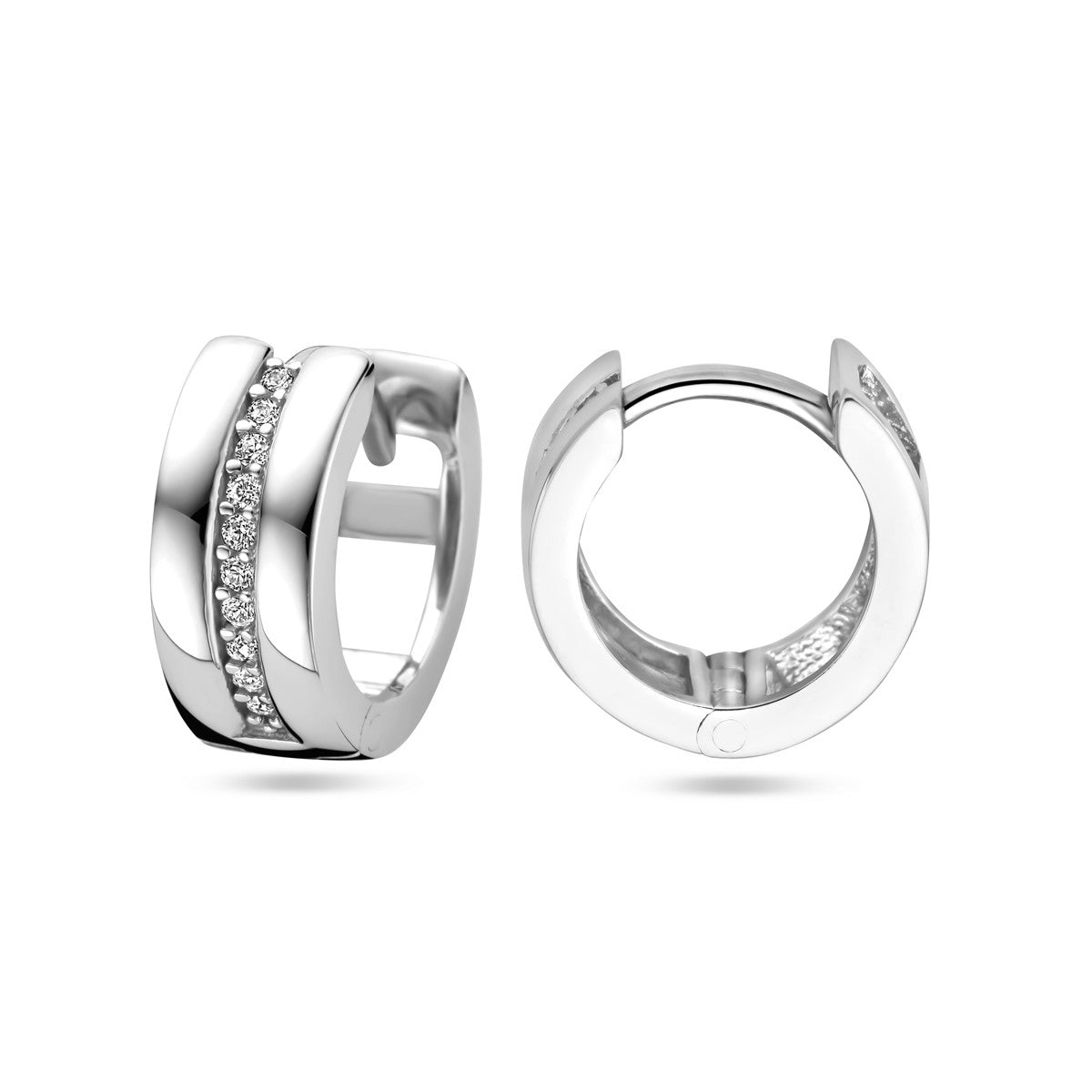 Fantasy Collection Oorbellen zirkonia zilver