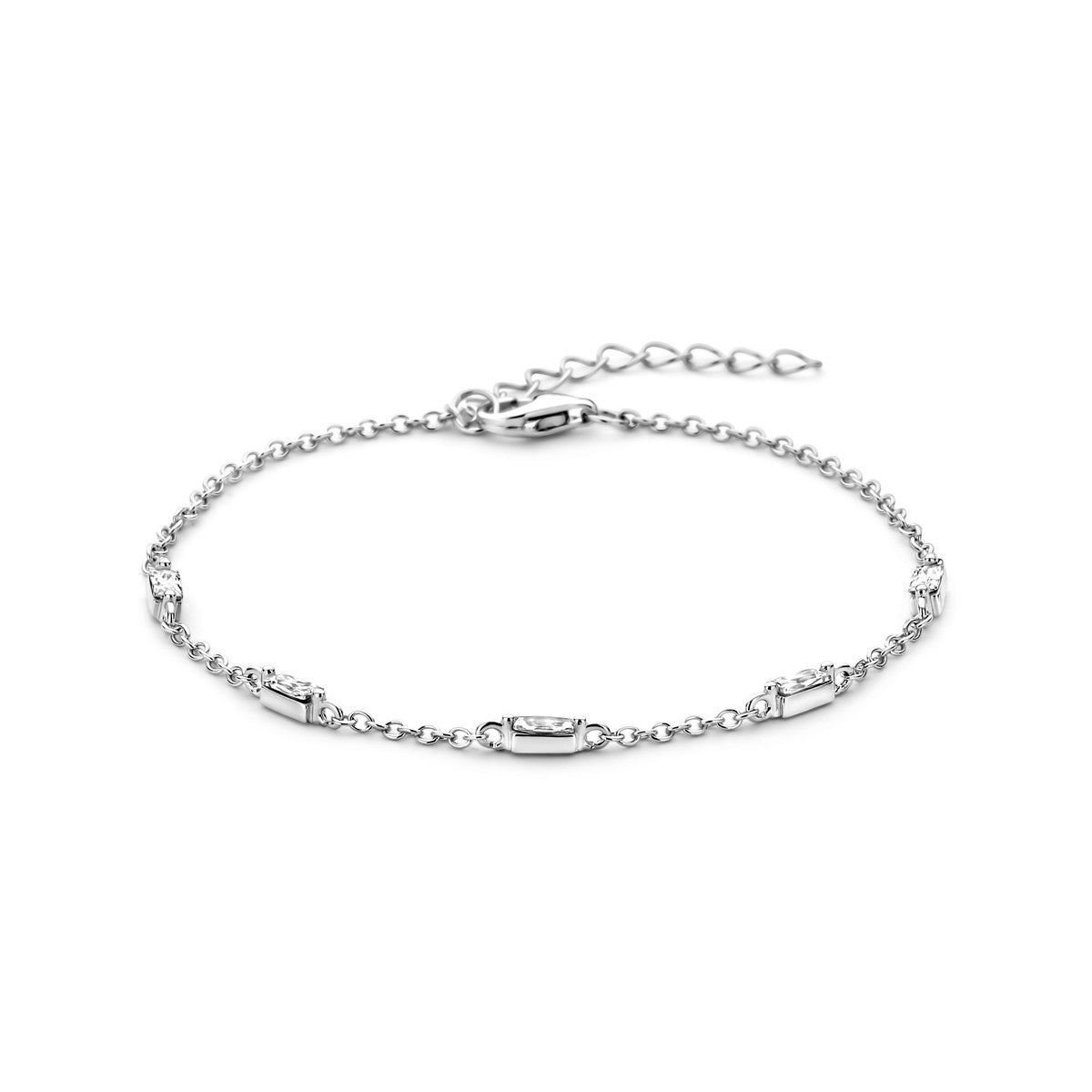 Fantasy Collection Armband zirkonia 16 + 3 cm zilver