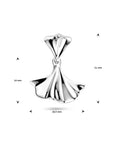 zilver gerhodineerd hanger ginkgo blad 1338562 - PansiteNederland.nl